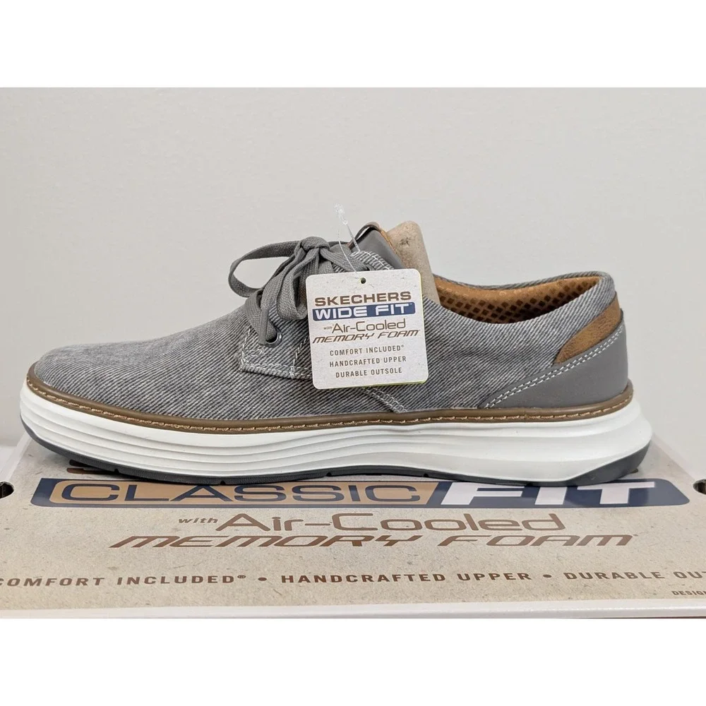 Skechers Moreno-Ederson Men's Classic Fit Air-Cooled Memory Foam Size 8.5W Taupe